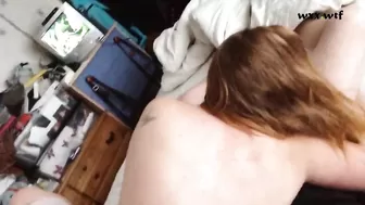 Blowjob off Wife with Lovely Small Tits_BBW MILF_720p