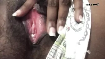 Close up Ebony Pussy Post Cum_Kandie Kayne_720p