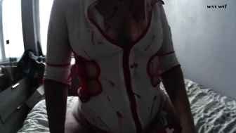Nini_Divine_046 Особый Хэллоуин: он трахает большую задницу серийной убийцы медсестры ..._ Nini_Divine