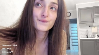 christine_la chaturbate Ardent young lady caresses big tits at work