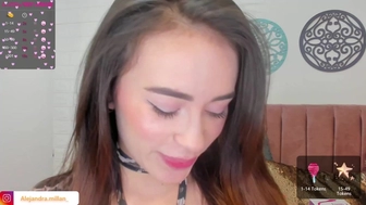 alejamillan Busty hottie caresses shaved pussy