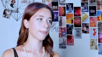 GwenHayes Busty mare strips and caresses the holes