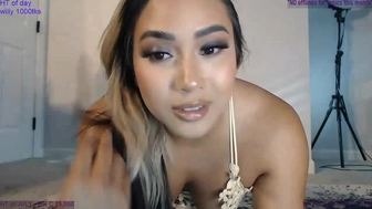 exoticlilyxo Ardent bitch caresses pussy in panties