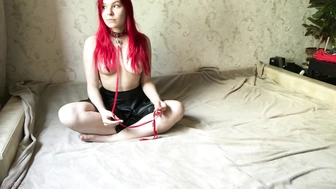 рыжая фокси [RU] 003 ГЛУБОКИЙ Минет и доминирование с лизанием задницы с гребаным рабом_1080p