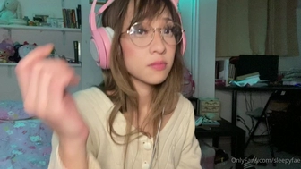 sleepyfae onlyfans big breasted bitch gently caresses her cunt