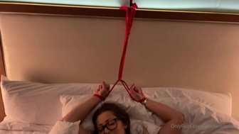 Dani Daniels aka akadanidaniels onlyfans busty slut caresses shaved cunt