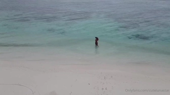 Luna Star aka cutelunastar onlyfans sexy wench jerks off her pussy with a phallus