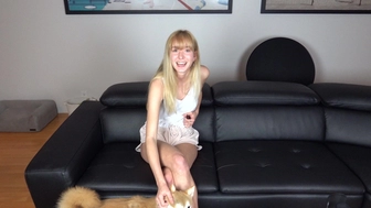 Zoe aka canbebought onlyfans trans girl tames her girlfriend
