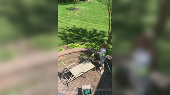 Bria Backwoods aka briabackwoods onlyfans busty blonde licks nipples