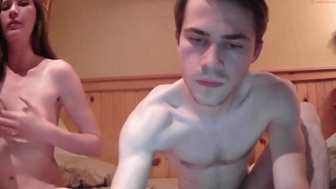 jaxredhead chaturbate black-haired lady caresses boobs