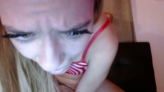 sweetkittenandbrutalhound chaturbate naughty brunette is petting natural tits