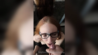 Onlyfans KittyRias aka Hubbyforkitty - Blowjob From Nerdy GF Amateur, Blowjob, Cumshot, POV, Petite, Skinny, Straight, Teen