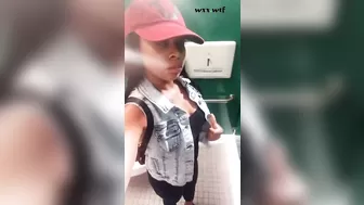 Ebony College Teen Public Bathroom Break_Toriiann_1080p