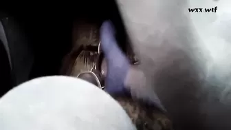 Foot Fetish. Nude Fingers Driving Car_Cat Crazy_720p