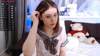 lairakein busty maiden posing in stockings