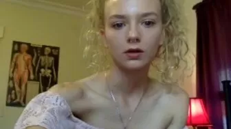 imveenus busty chick caresses shaved pussy