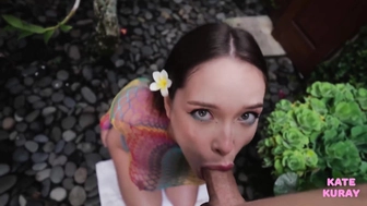 Onlyfans Kate Kuray and a gentle blowjob from the first person