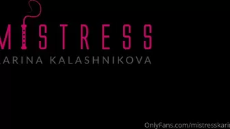 Mistress Karina bitch undresses erotically