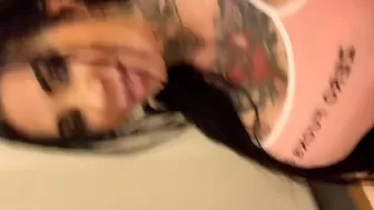 Megan Inky aka inky real undresses in front of the camera