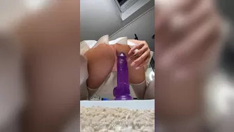 Ashley Danielle lustful mare rides a dildo