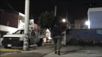 HOT Crossdresser with WIDE HIPS Walking at Night, Dressing like a WHORE_ameyhooker_720p