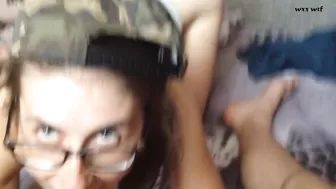 HOT Girl in Glasses gives Blowjob for Friend_Mokra Asia_1080p