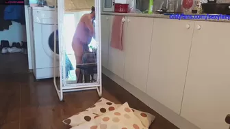 bladya ardent young lady caresses big tits at work