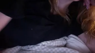 b_leable shy chick caresses big tits