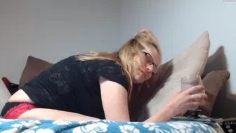 n4ughtynurse busty blonde masturbating with sex toys