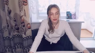 marie_blue pretty woman dabbles with a toy