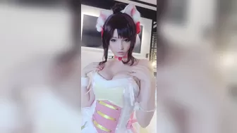 MV_Crush pleasant babe touches sexual lips with fingers