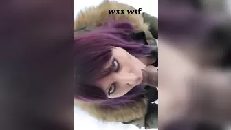 Outdoor Winter Deep Throat Blowjob & Facial_Callisto Morgan_720p