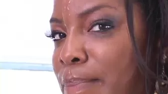 Cherokee D Ass imposing slut stiffens her cunt tight