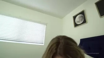 Gabbie Carter jerking on the bed