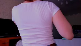 hohlomma lustful mare caresses boobs