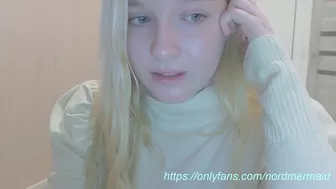 nordmermaid gorgeous blonde with a beautiful figure erotically dancing naked