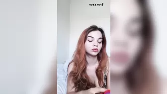 Redhead Making Bubble Gum Balloons and Chewing Gum very Slutty and Hot_XO Bunny_1080p