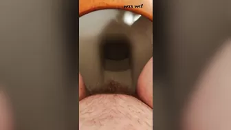 Rubbing Pissing Hairy Pussy on the Toilet after 3 Hour Hold_Domina Muffintop_1080p