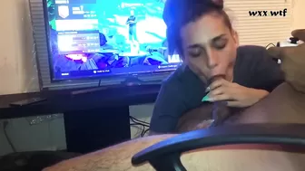 SWALLOWED HIS BIG COCK WHILE HE PLAYED FORTNITE #~teaser~#_The CUMbustables_720p