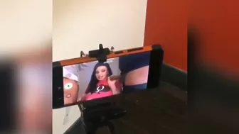 Anaconda Noire onlyfans gorgeous brunette girl passionately sucks dildo