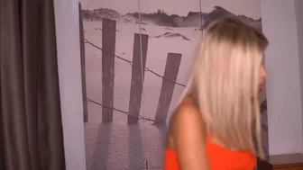 Nikkimagic blonde slut caresses sex lips
