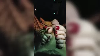 She Likes to use her Red Toes Post Sex till I go Soft or Fuck her Feet_D-at-Sea_1080p