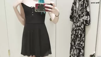 Skinny Gothic Girl taking a Selfie at Hudson Bay Dressing Room_Jade_Skyee_1080p