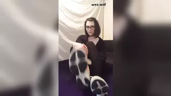 Stinky Trainers Removal and Smelly Feet Tease_Camilla Tootsie_1080p