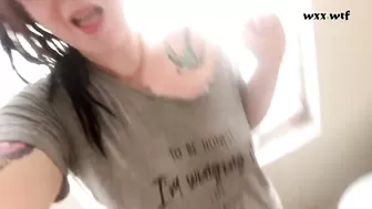 Strip and Piss 9 -morning Pee_babygirl_goth_720p