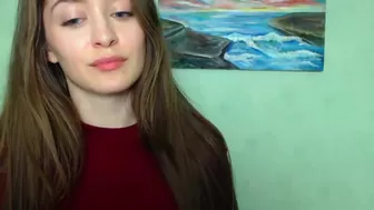 karen_blake openwork wench in stockings coyly changes poses and strokes shaved pussy