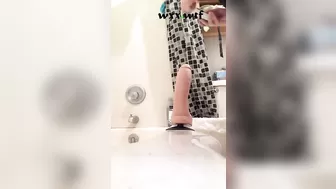 BBW Mature MILF Piss on and try HUGE WIDE Dildo Fuck Ride Girth_Markiemoo1138_720p