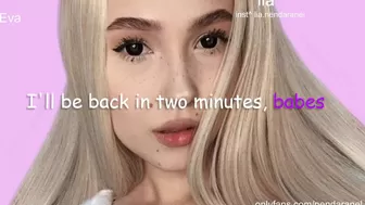 evian close-up finger fucking in live show