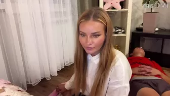 malbontess charming girl strips in front of the camera