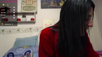 yiny_star teasing her whorefriend's wet pussy in a live show